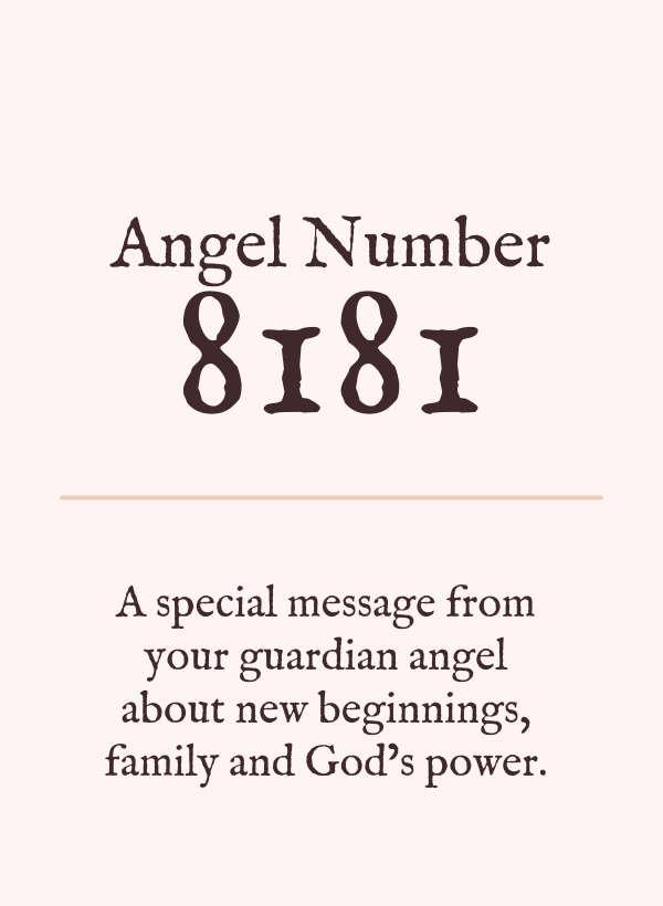 3 neverjetni pomeni angelske številke 8181