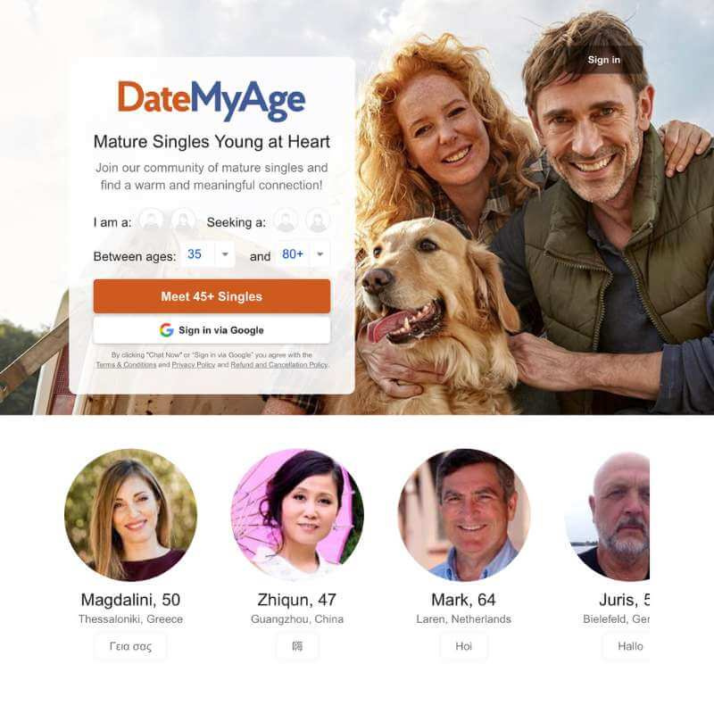   DateMyAge web sitesi