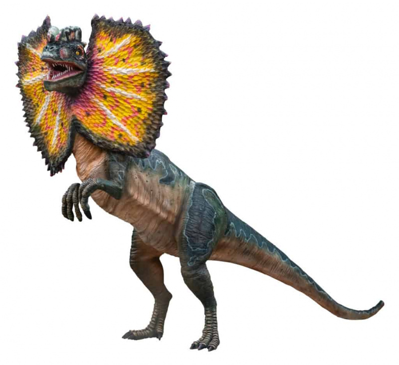   Dilophosaurus Masculino Renderização 3D