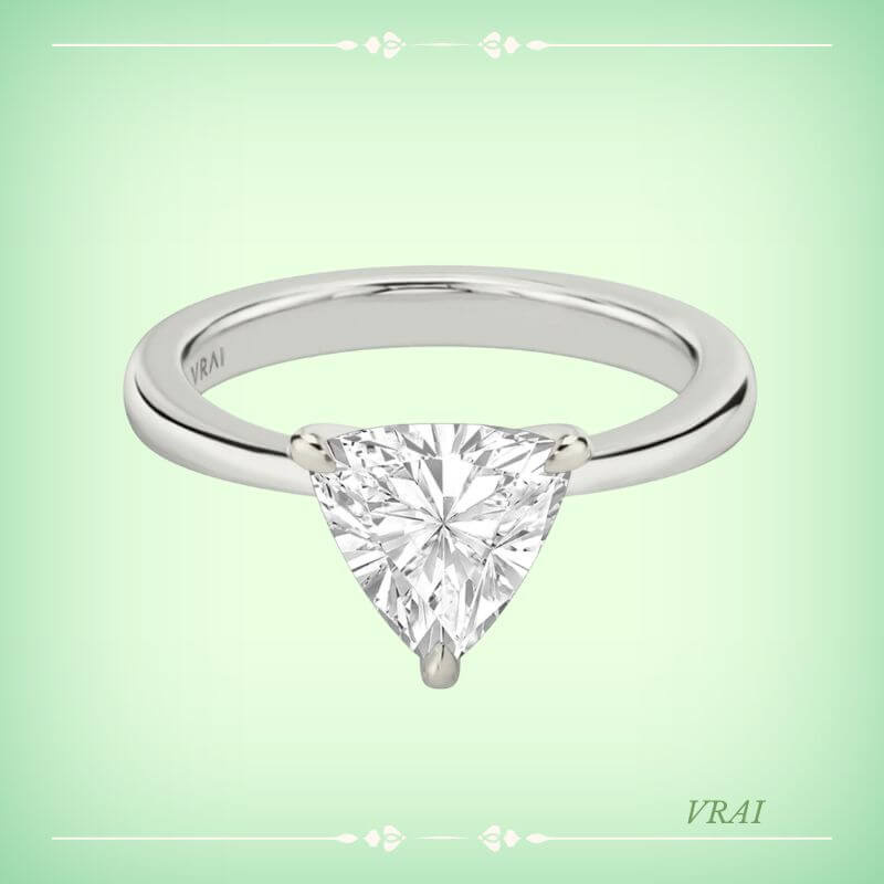   Ang Tapered Classic Trillion Engagement Ring