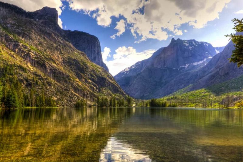   Ežeras, Montana – Vakarų JAV, horizontalus, kalnas, kalnų grandinė