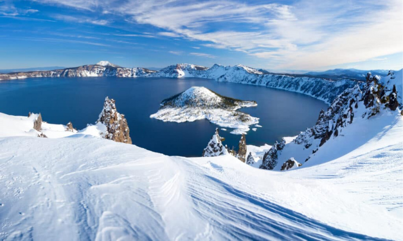   Kraterio ežero nacionalinis parkas – žiema