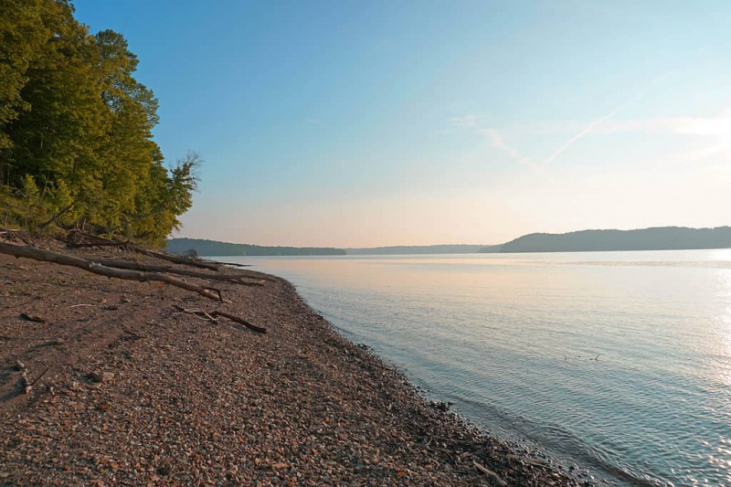   Spiaggia al lago Monroe, Indiana