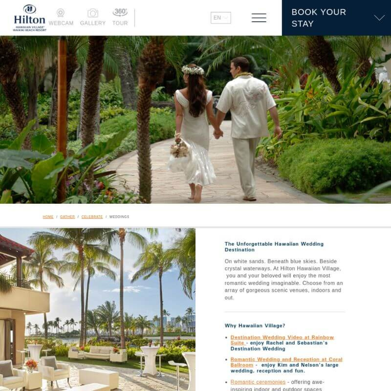   Hilton Hawaiian Village svetainė