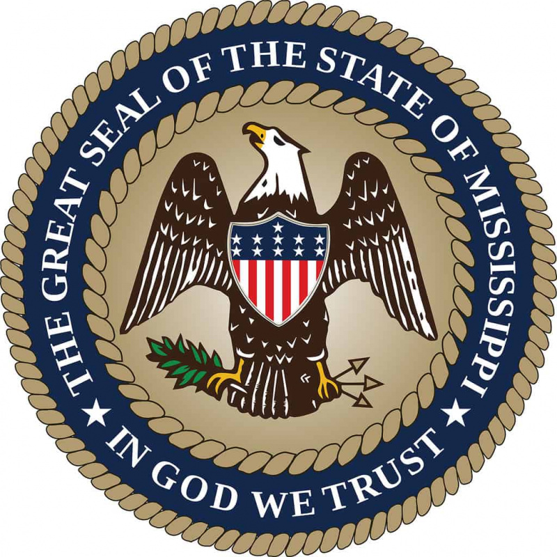   Didysis JAV federalinės Misisipės valstijos (Magnolijos valstija) antspaudas